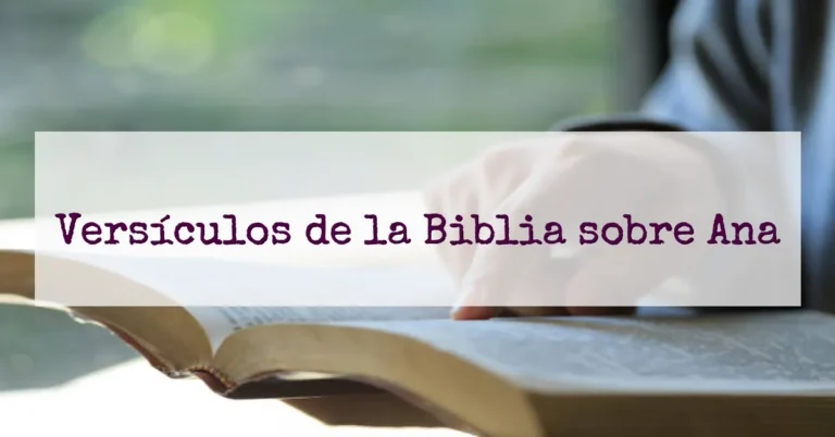 Versículos de la Biblia sobre Ana
