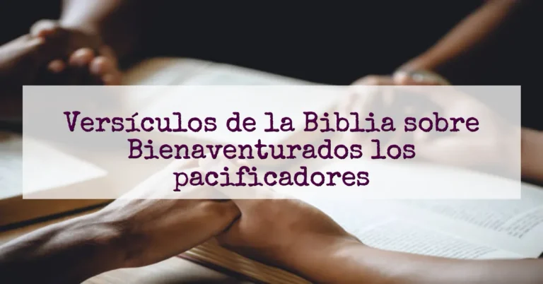 Versículos de la Biblia sobre Bienaventurados los pacificadores