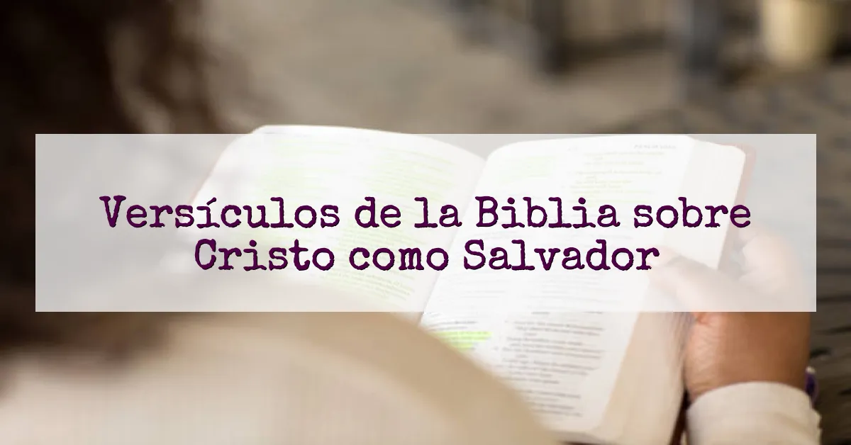 Versículos de la Biblia sobre Cristo como Salvador