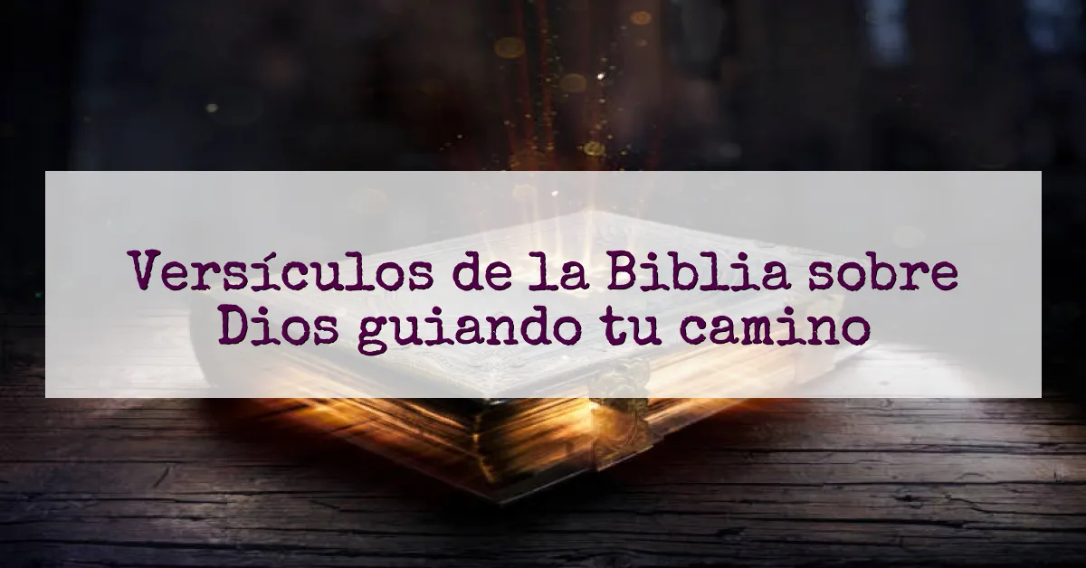 Versículos de la Biblia sobre Dios guiando tu camino