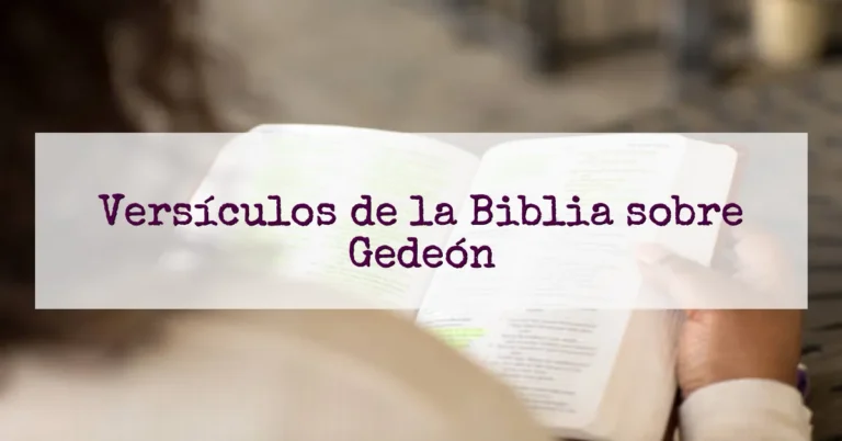 Versículos de la Biblia sobre Gedeón