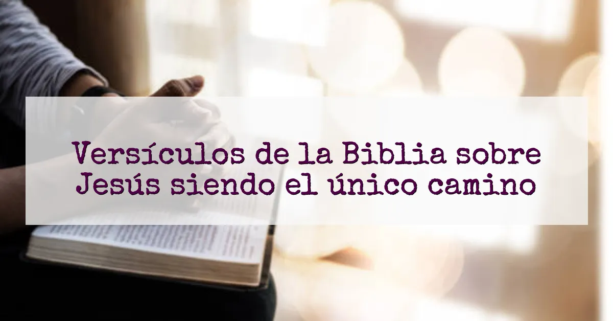 Versículos de la Biblia sobre Jesús siendo el único camino