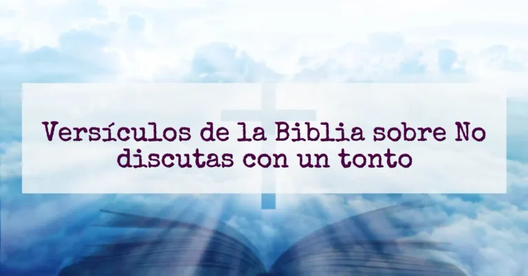 Versículos de la Biblia sobre No discutas con un tonto