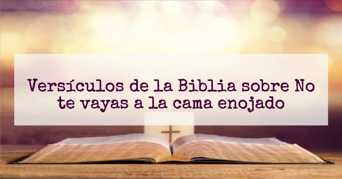 Versículos de la Biblia sobre No te vayas a la cama enojado