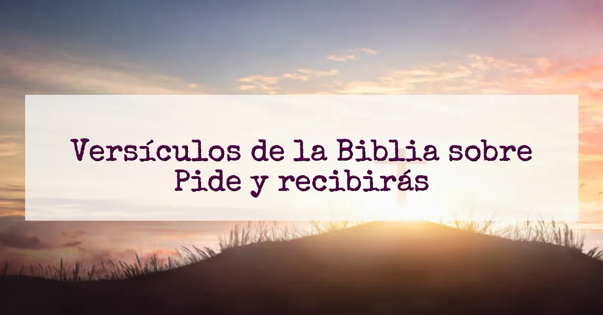 Versículos de la Biblia sobre Pide y recibirás