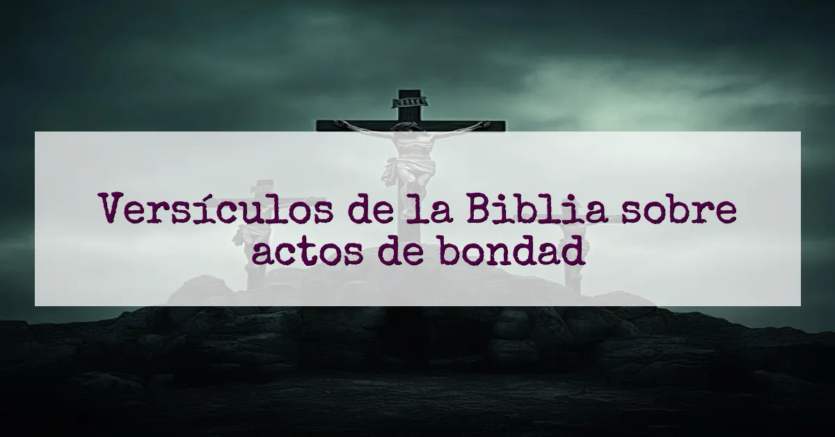 Versículos de la Biblia sobre actos de bondad