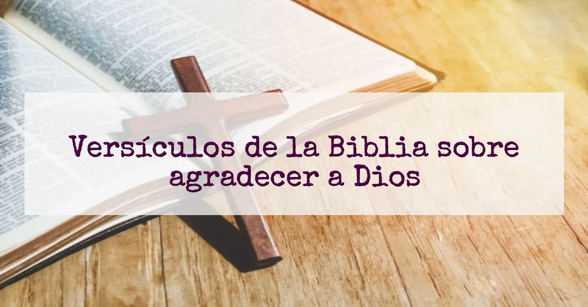 Versículos de la Biblia sobre agradecer a Dios