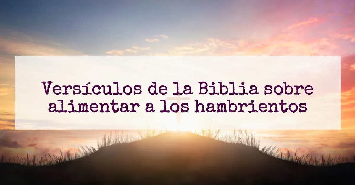 Versículos de la Biblia sobre alimentar a los hambrientos