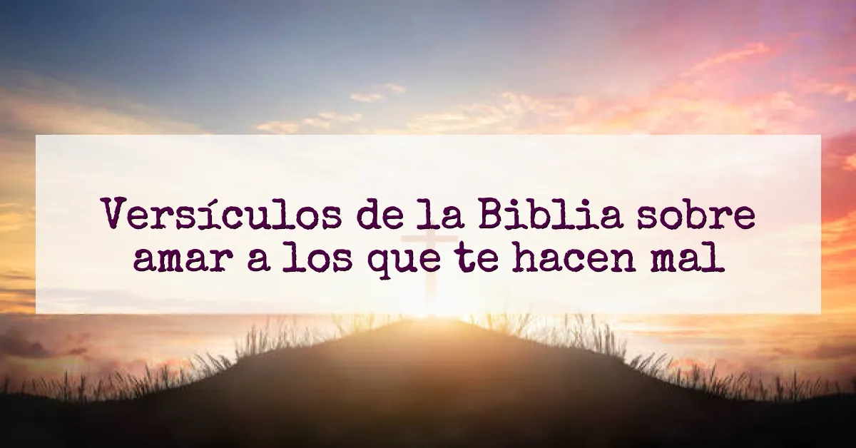 Versículos de la Biblia sobre amar a los que te hacen mal
