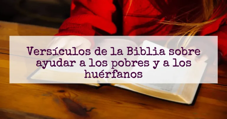 Versículos de la Biblia sobre ayudar a los pobres y a los huérfanos