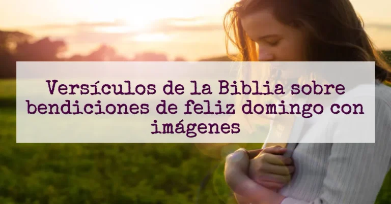 Versículos de la Biblia sobre bendiciones de feliz domingo con imágenes