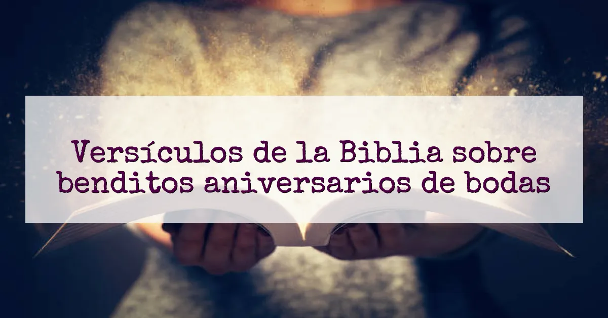 Versículos de la Biblia sobre benditos aniversarios de bodas