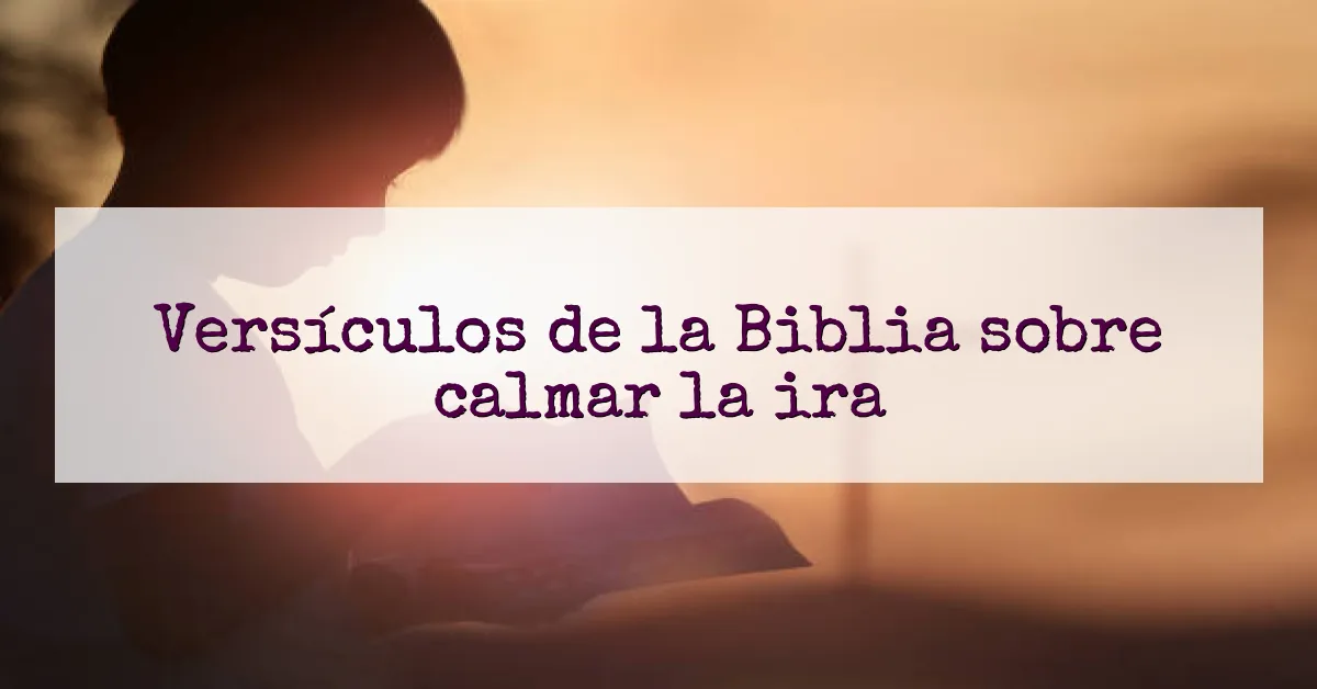Versículos de la Biblia sobre calmar la ira