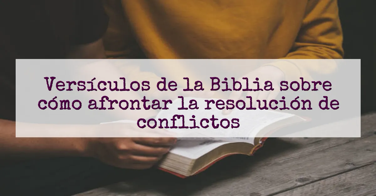 Versículos de la Biblia sobre cómo afrontar la resolución de conflictos