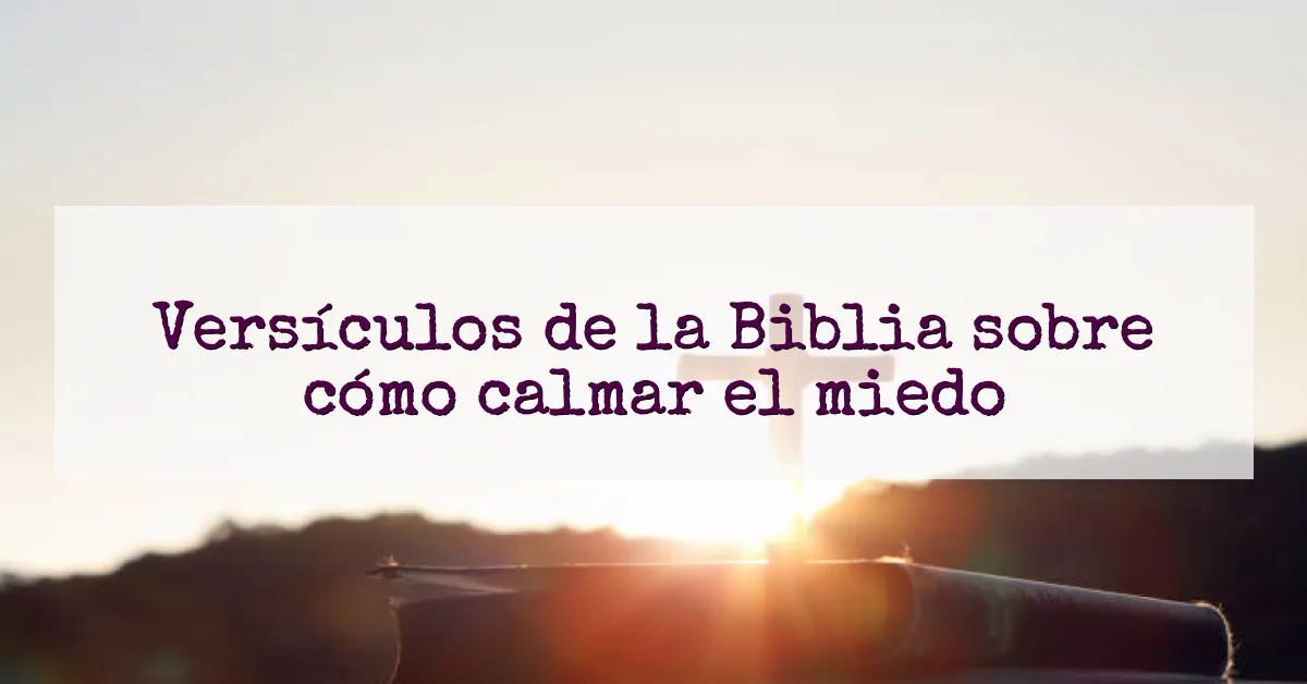 Versículos de la Biblia sobre cómo calmar el miedo