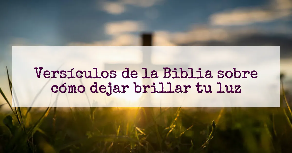 Versículos de la Biblia sobre cómo dejar brillar tu luz