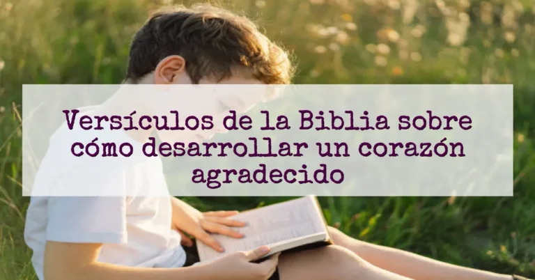 Versículos de la Biblia sobre cómo desarrollar un corazón agradecido