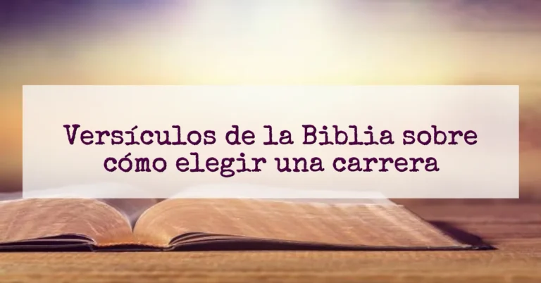 Versículos de la Biblia sobre cómo elegir una carrera