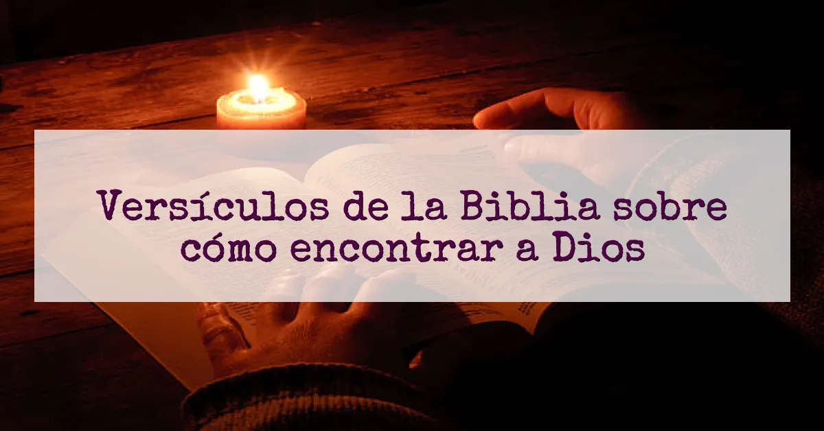 Versículos de la Biblia sobre cómo encontrar a Dios
