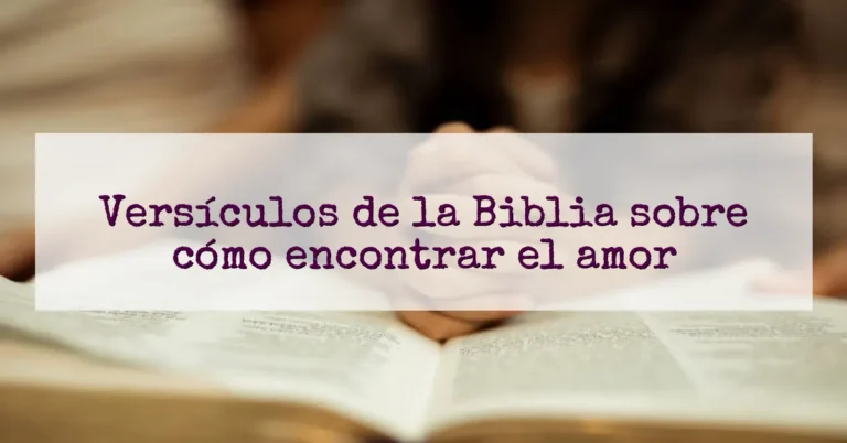 Versículos de la Biblia sobre cómo encontrar el amor