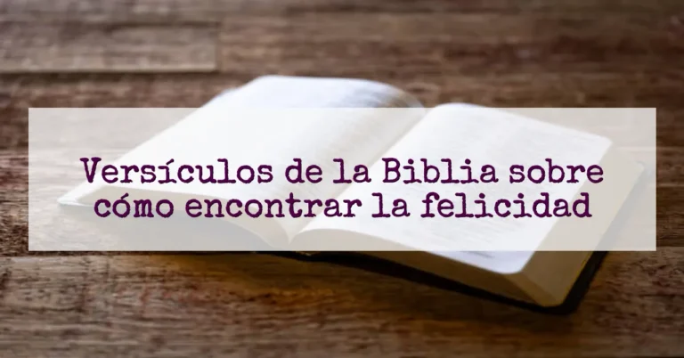 Versículos de la Biblia sobre cómo encontrar la felicidad