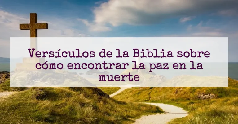 Versículos de la Biblia sobre cómo encontrar la paz en la muerte
