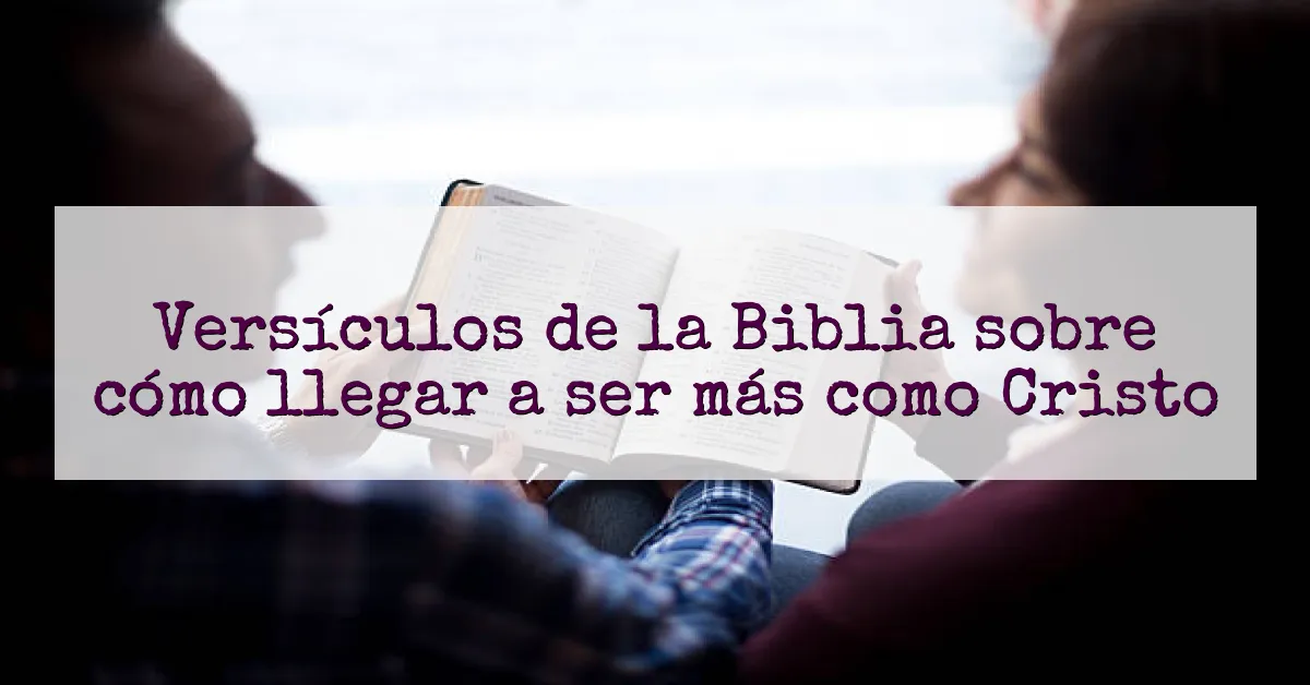 Versículos de la Biblia sobre cómo llegar a ser más como Cristo