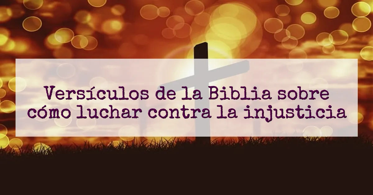 Versículos de la Biblia sobre cómo luchar contra la injusticia