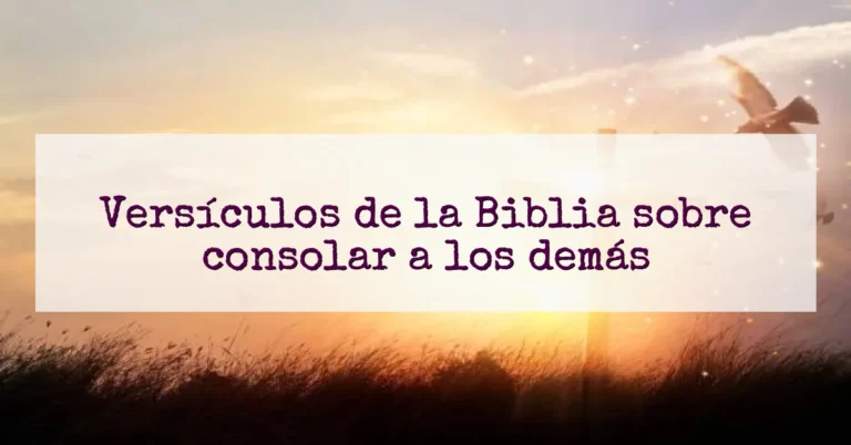 Versículos de la Biblia sobre consolar a los demás