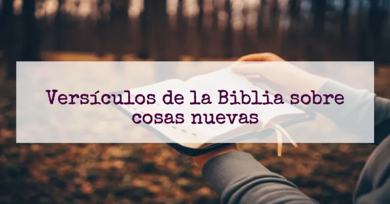 Versículos de la Biblia sobre cosas nuevas