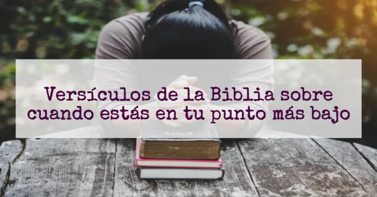 Versículos de la Biblia sobre cuando estás en tu punto más bajo