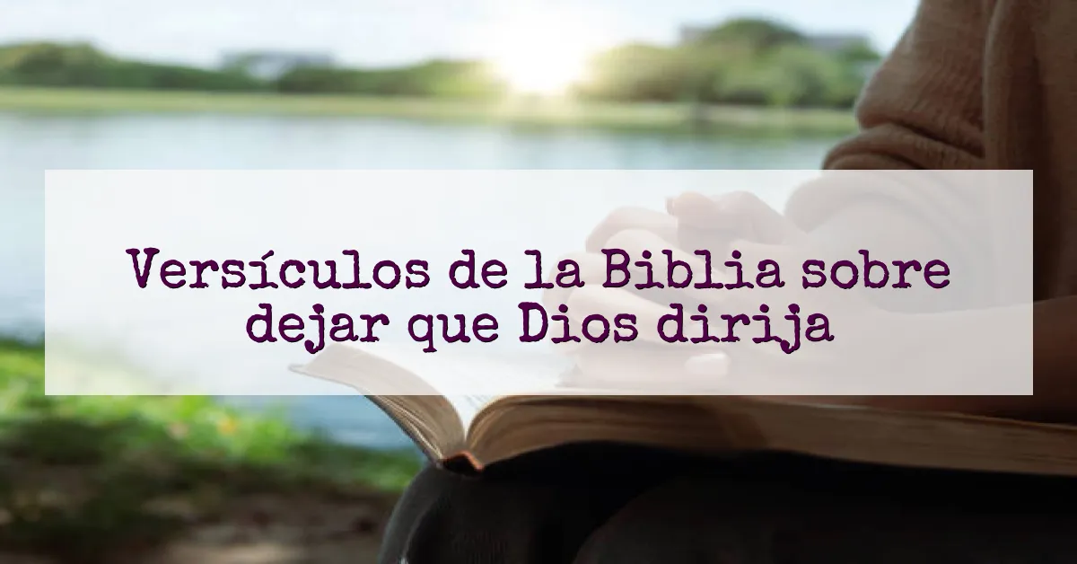 Versículos de la Biblia sobre dejar que Dios dirija