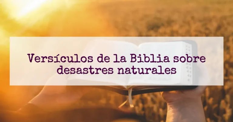Versículos de la Biblia sobre desastres naturales