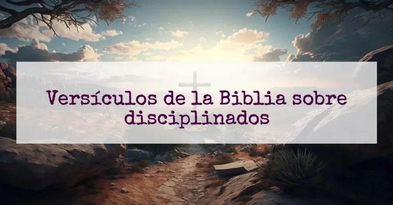 Versículos de la Biblia sobre disciplinados