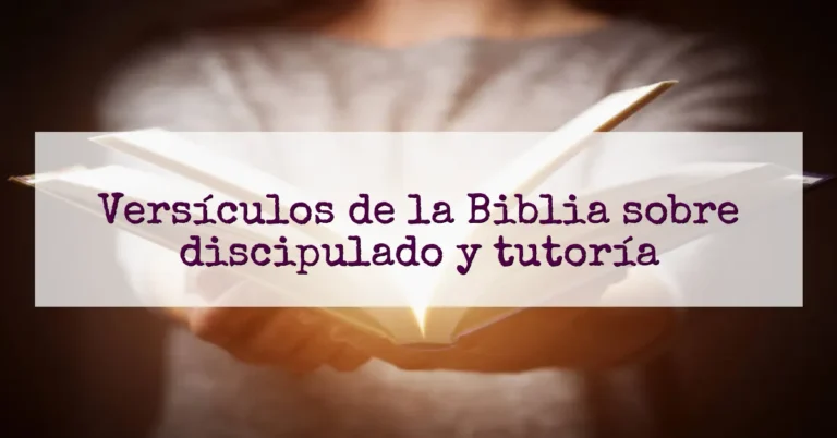 Versículos de la Biblia sobre discipulado y tutoría