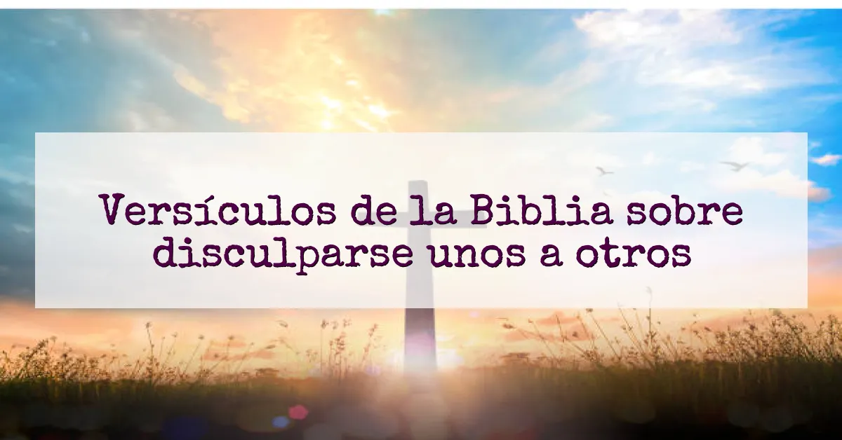 Versículos de la Biblia sobre disculparse unos a otros