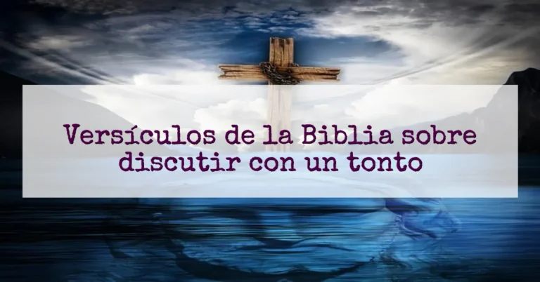 Versículos de la Biblia sobre discutir con un tonto