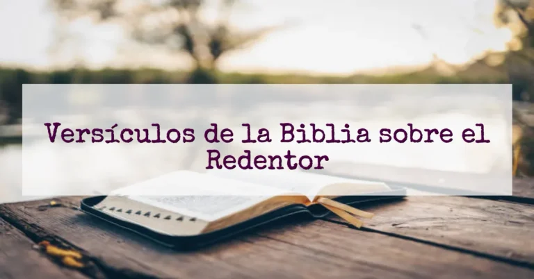 Versículos de la Biblia sobre el Redentor