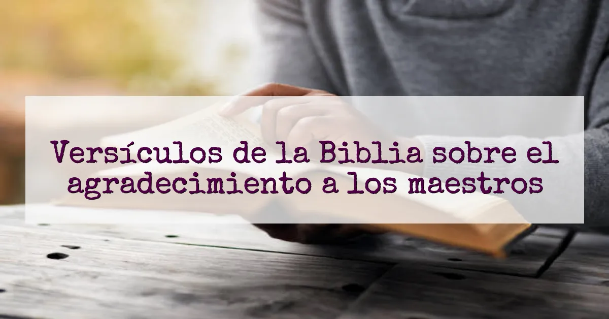 Versículos de la Biblia sobre el agradecimiento a los maestros