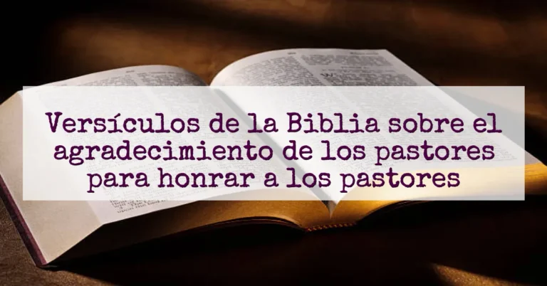Versículos de la Biblia sobre el agradecimiento de los pastores para honrar a los pastores
