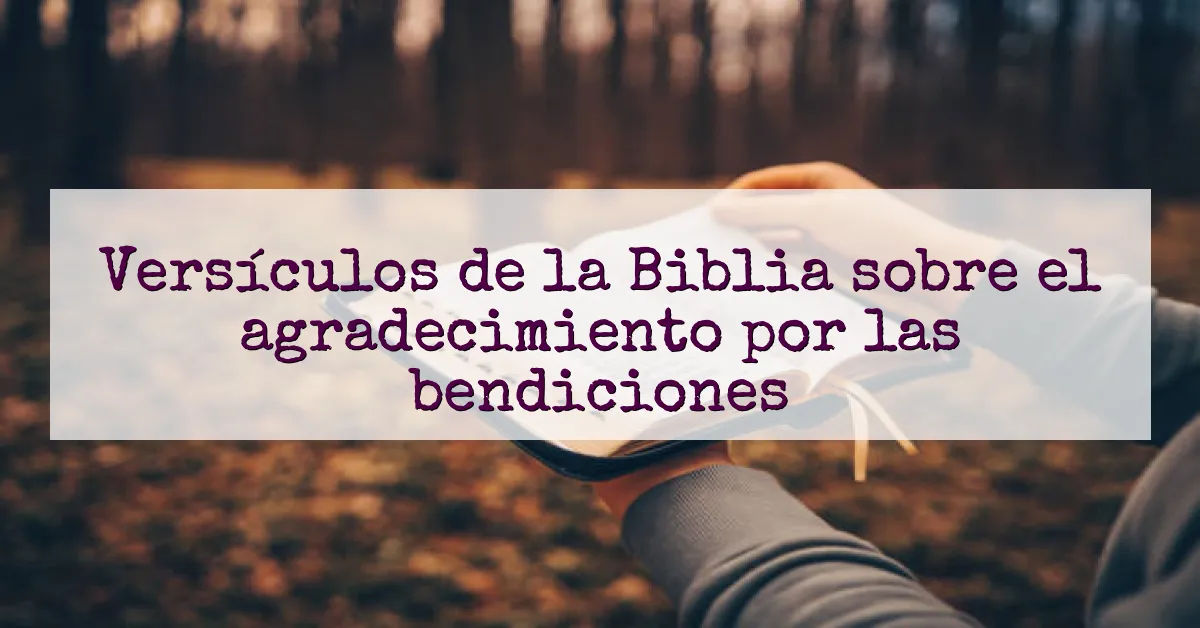 Versículos de la Biblia sobre el agradecimiento por las bendiciones