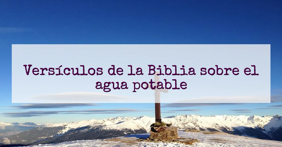 Versículos de la Biblia sobre el agua potable