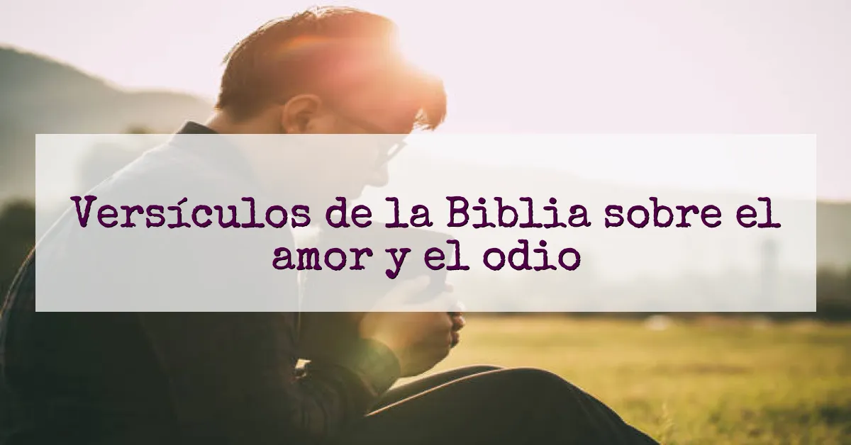 Versículos de la Biblia sobre el amor y el odio