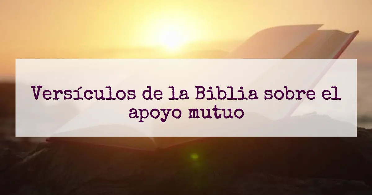 Versículos de la Biblia sobre el apoyo mutuo