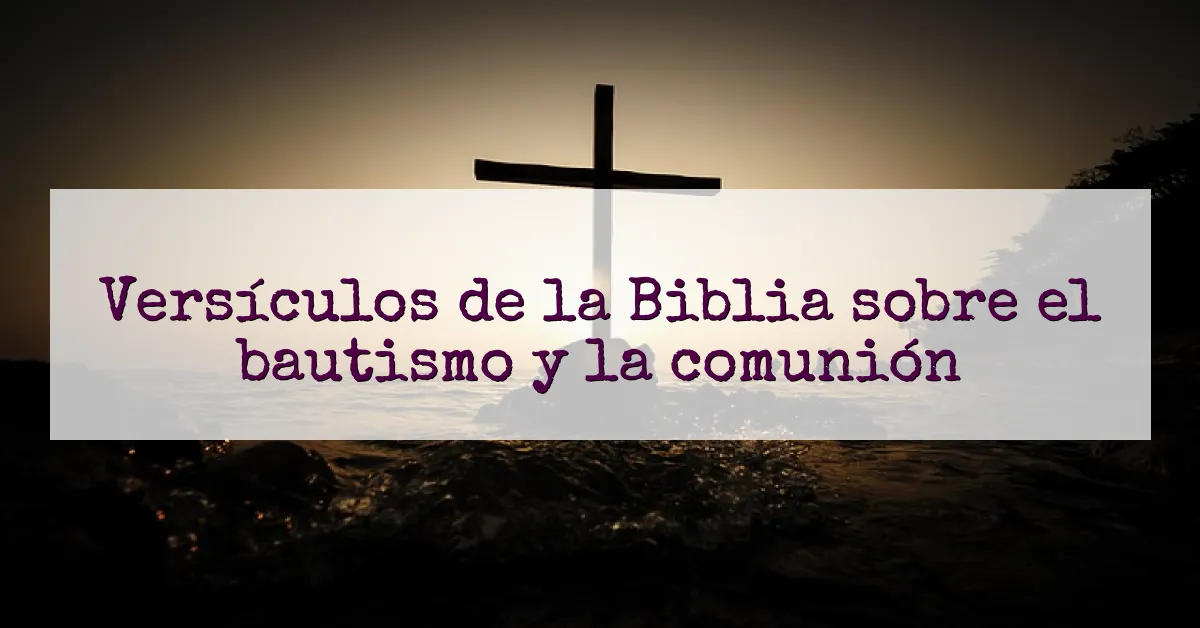 Versículos de la Biblia sobre el bautismo y la comunión