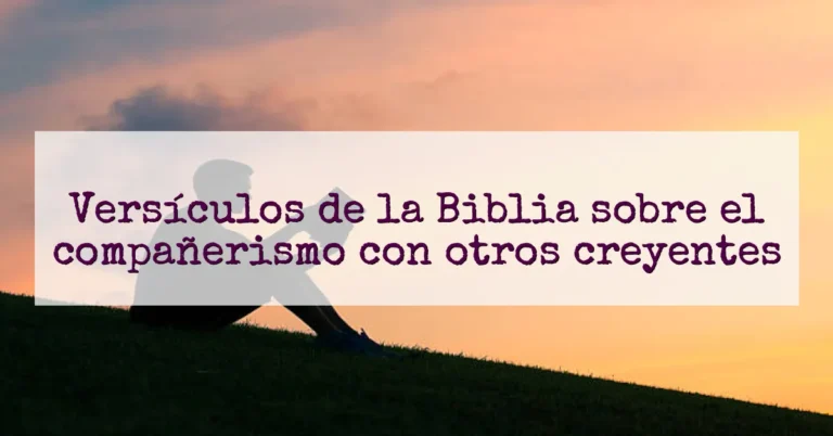 Versículos de la Biblia sobre el compañerismo con otros creyentes