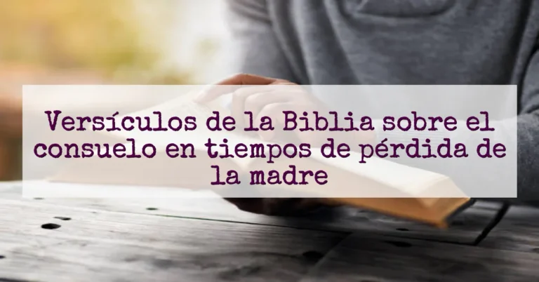 Versículos de la Biblia sobre el consuelo en tiempos de pérdida de la madre