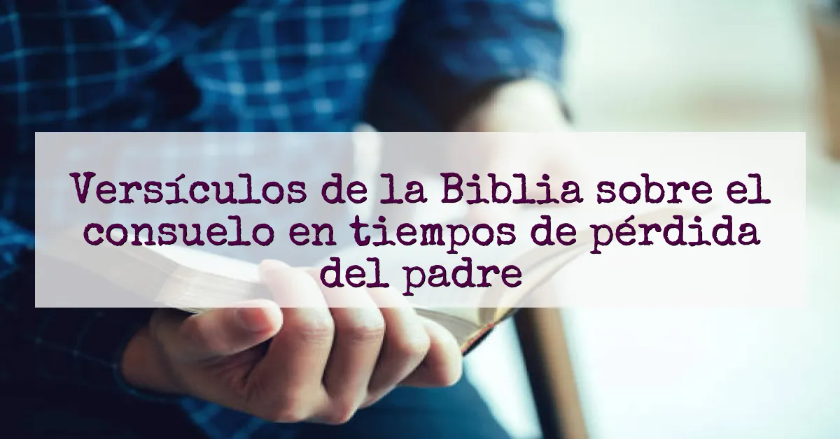 Versículos de la Biblia sobre el consuelo en tiempos de pérdida del padre