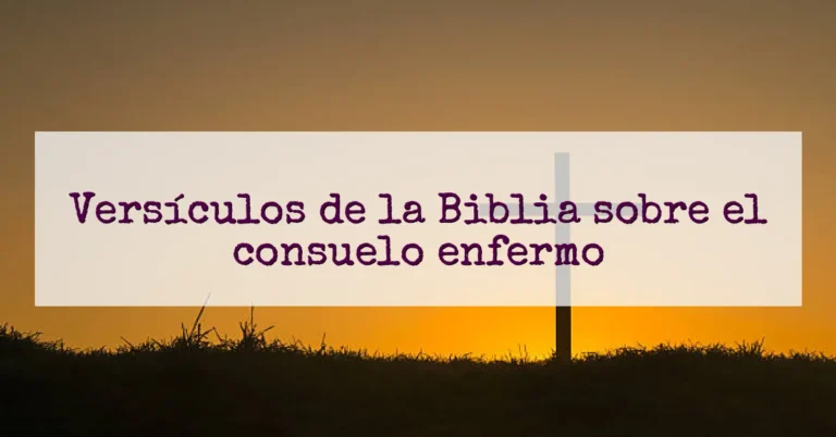 Versículos de la Biblia sobre el consuelo enfermo