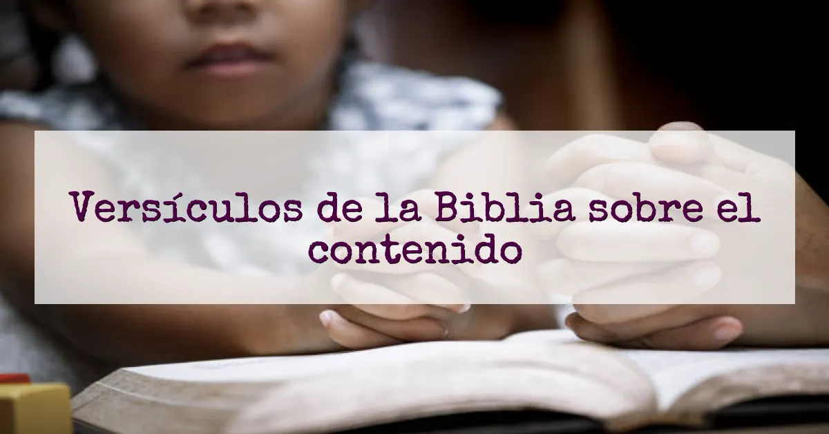 Versículos de la Biblia sobre el contenido